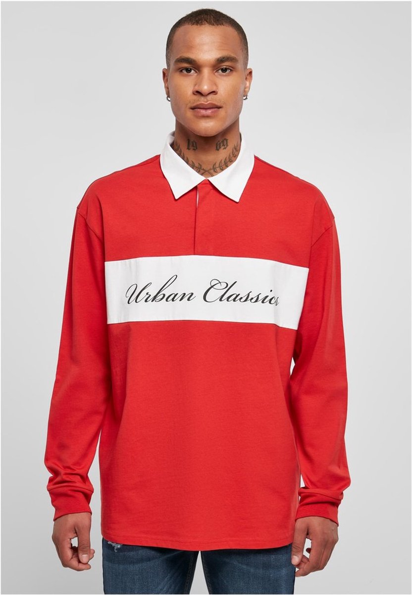 Urban Classics Oversized Rugby Sweater/trui L Rood
