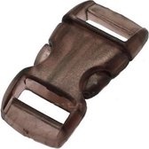 3x Paracord buckle / sluiting - Bruin transparant #41