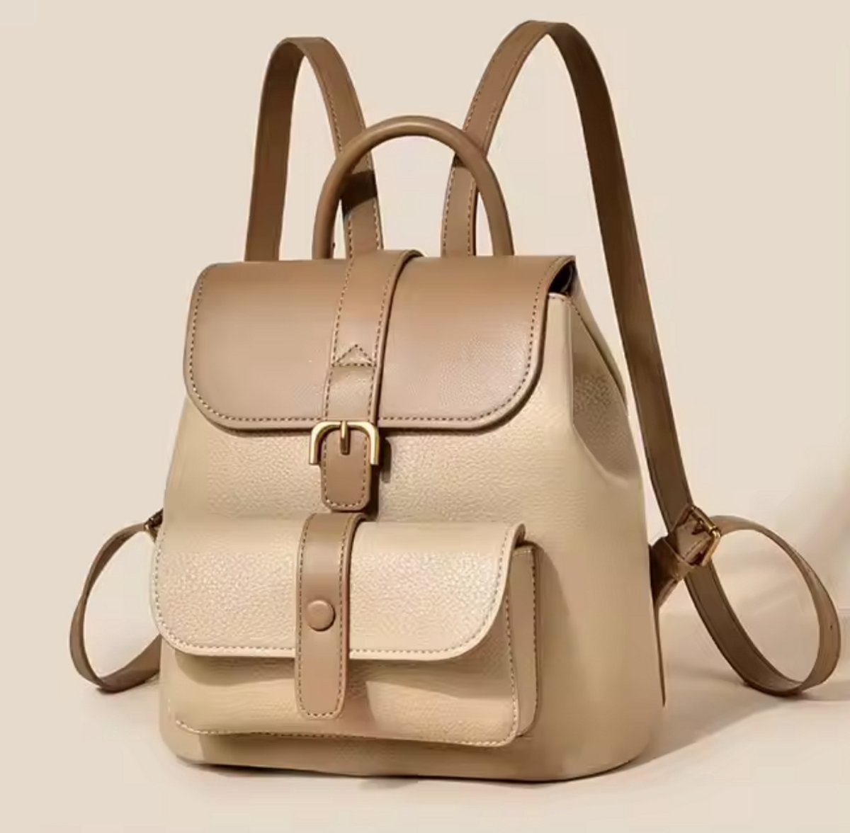 N3 Collecties Trendy, modieuze, casual stijl dames tas, rugzak voor dames gebruik-Apricot