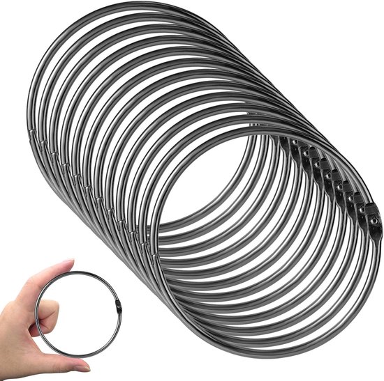 Lot De 20 Anneaux Métalliques Argentés 25 Cm - Anneaux Solides Pour Macramé, Attrape-Rêves Et Bricolage Décoratif