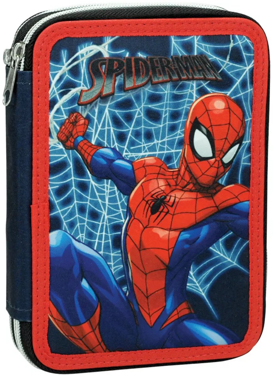 Spiderman gevuld etui met 2 verdiepingen., Gevulde etui, Spiderman etui, Spderman, Etui, Tekenen, kleurtjes