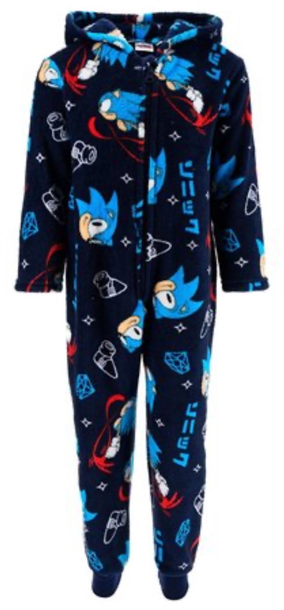 Sonic Coral Fleece Onesie Maat 140