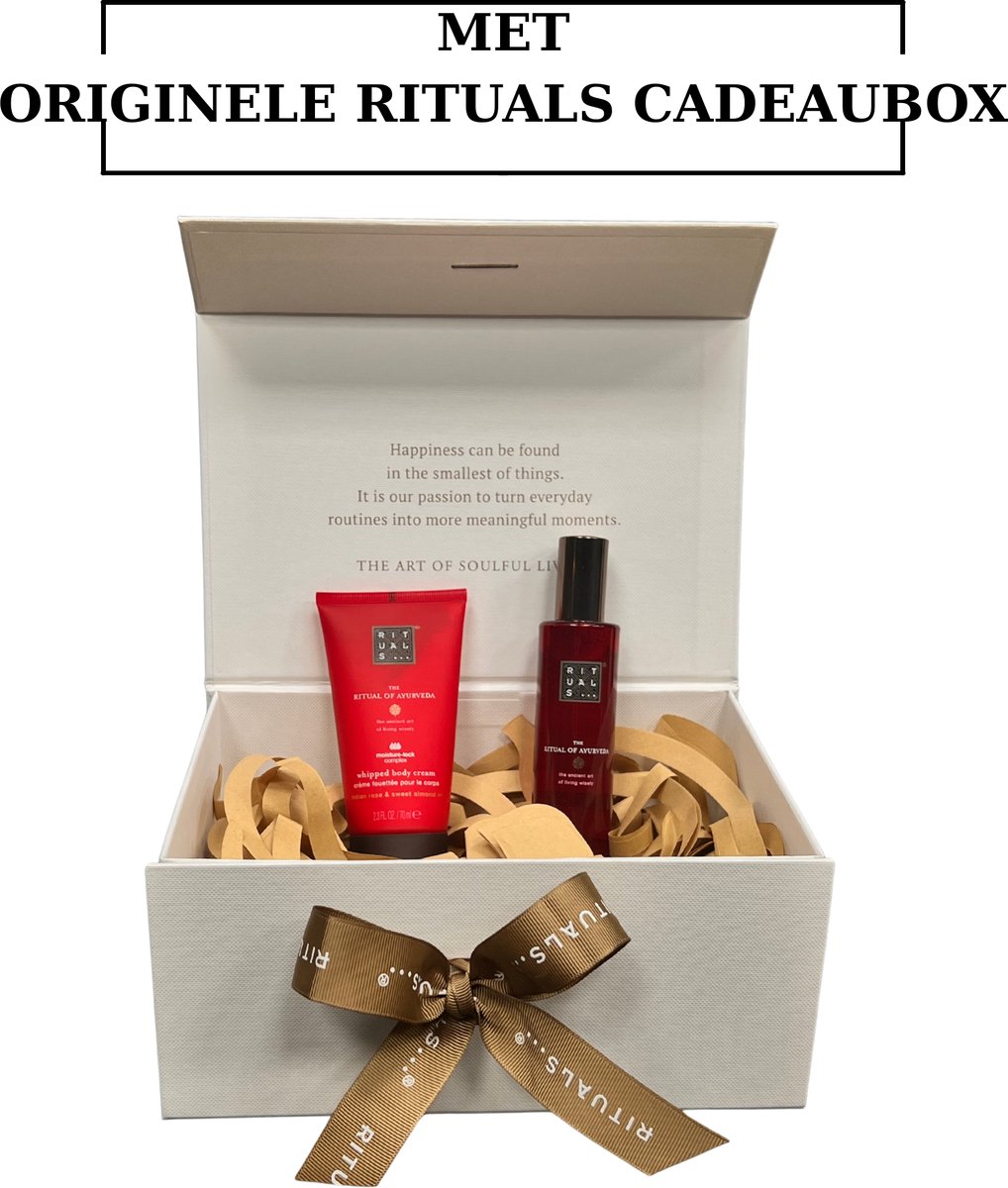Rituals - Ayurveda - Geschenkset - HairBody Mist 50 ml + Body Cream 70 ml in Originele RITUALS Cadeaubox