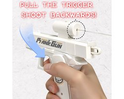 Prank Waterpistool – Dubbelzijdige Grap Water Gun met Omgekeerde Spray & Geheime Trekker – Zomer Speelgoed voor Kinderen en Volwassenen – Zwembad & Strand - Kleur wit