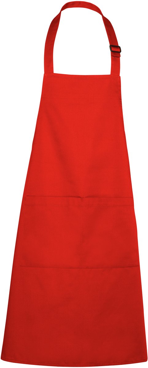 Luxe Horecaschort - Unisex Schort - Professioneel - Keukenschort - Barbecueschort - Kookschort - Halterschort - 70 x 90 cm - voorvak - verstelbaar - rood