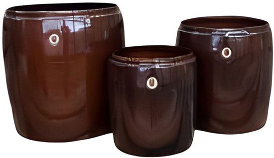 Buitengewoon de boet - Pot met rand Bruin S 20x21cm