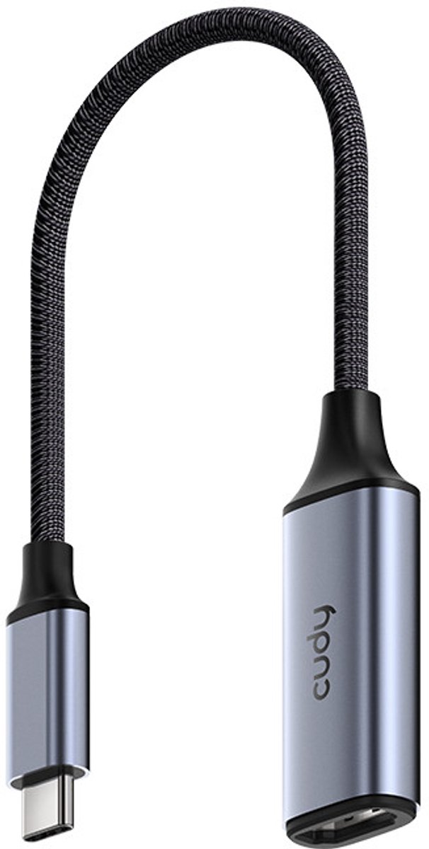 Cudy UH401 USB-C Grafische Adapter – HDMI Uitgang – 1 Display – 220Hz – Grijs/Zilver – ABS/Aluminium