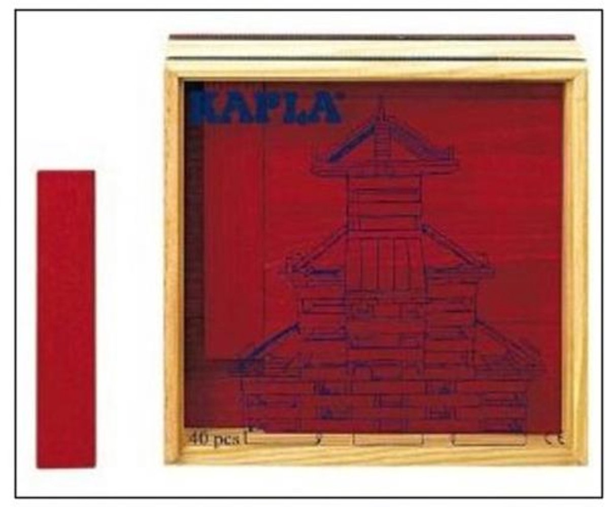 KAPLA - KAPLA Kleur - Constructiespeelgoed - Rood - 40 Plankjes