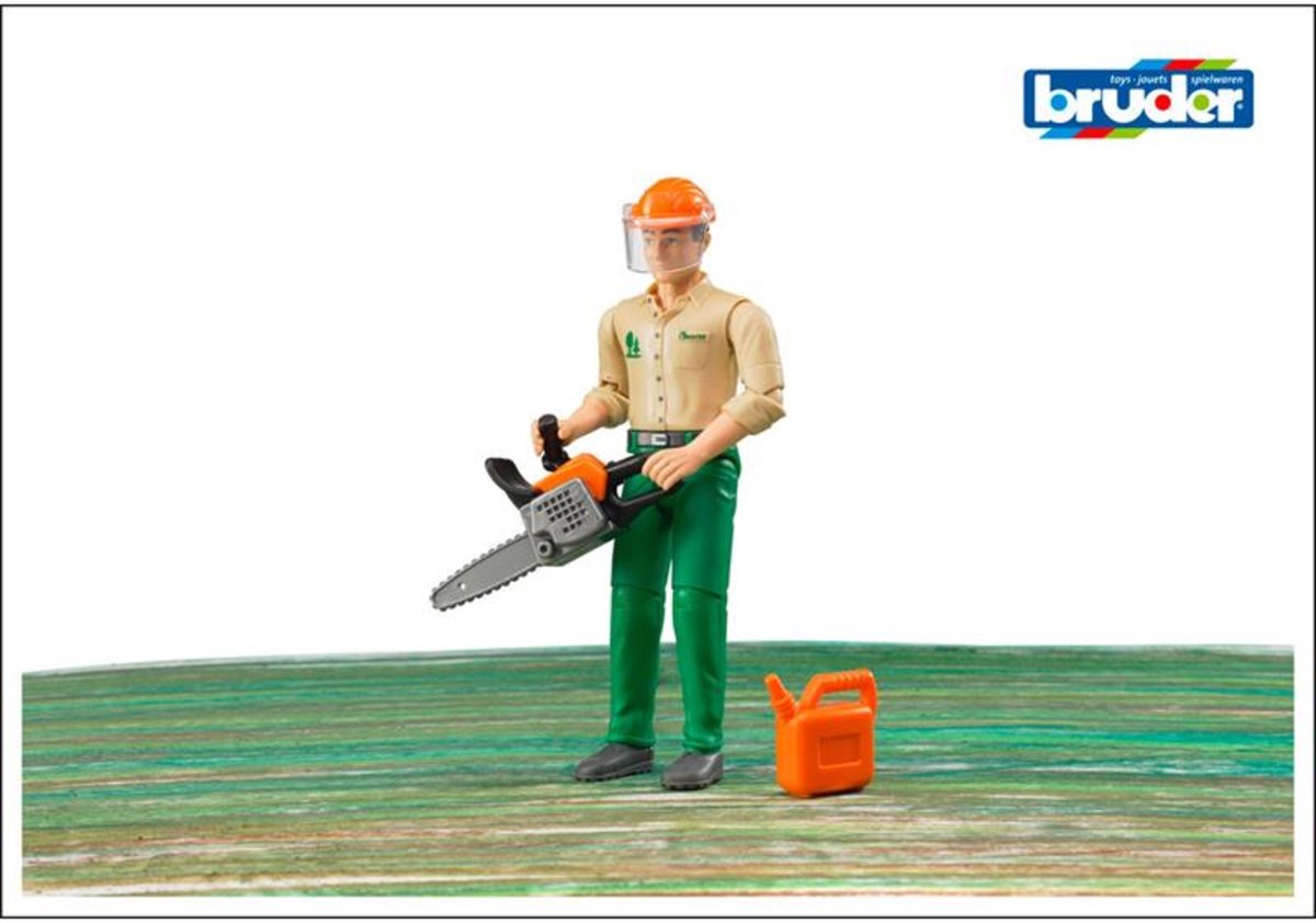Bruder Bworld Houthakker: speelfiguur met accessoires thumbnail 2