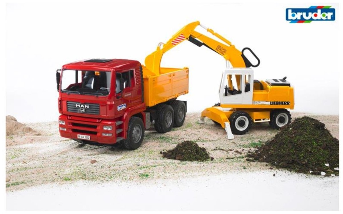 Bruder 2751 MAN vrachtwagen met Liebherr kraan — afbeelding 2