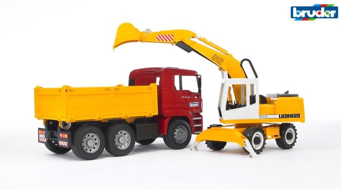 Bruder 2751 MAN vrachtwagen met Liebherr kraan — afbeelding 8