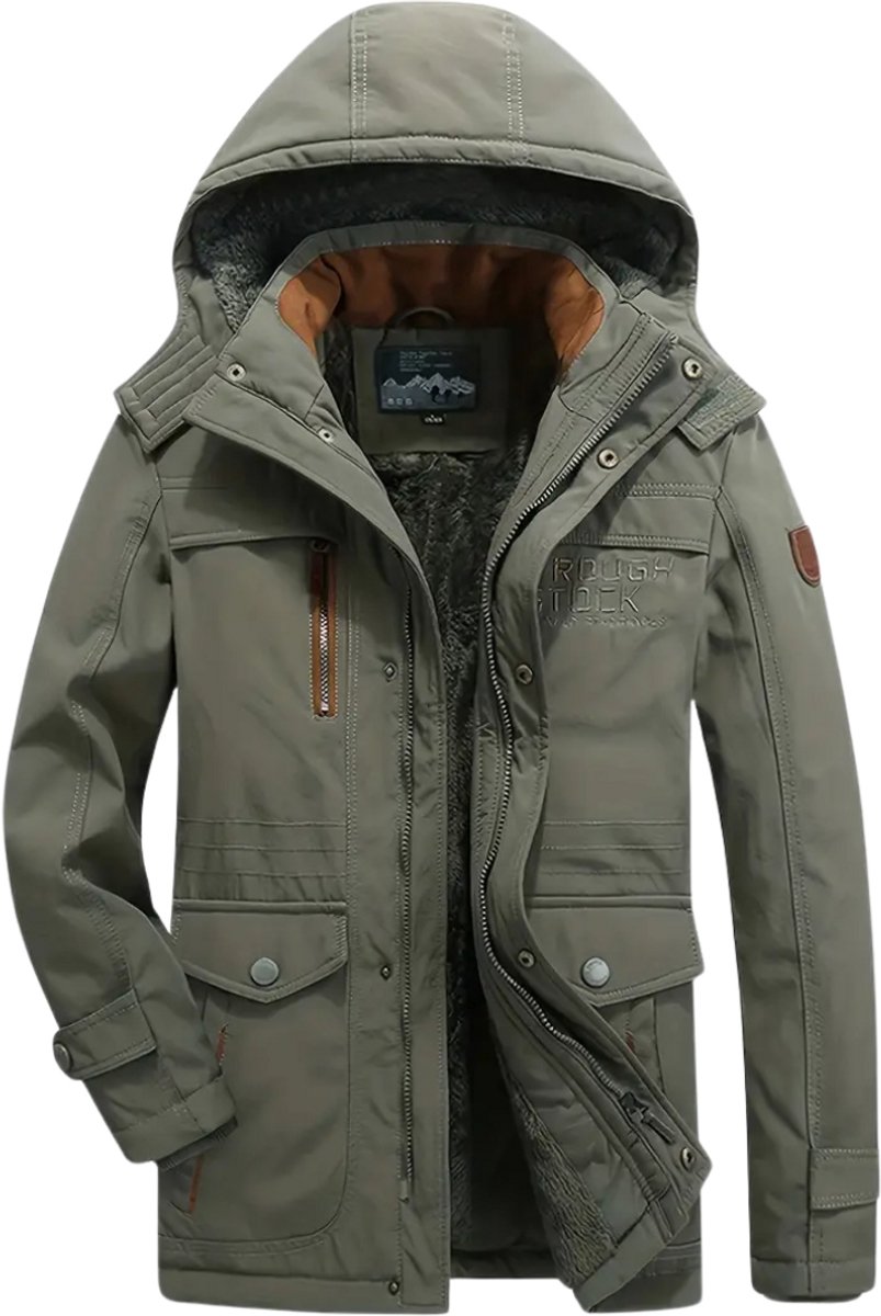 Bovista Winterjas Heren Parka Winter Jas Volwassen Stijlvol Legergroen