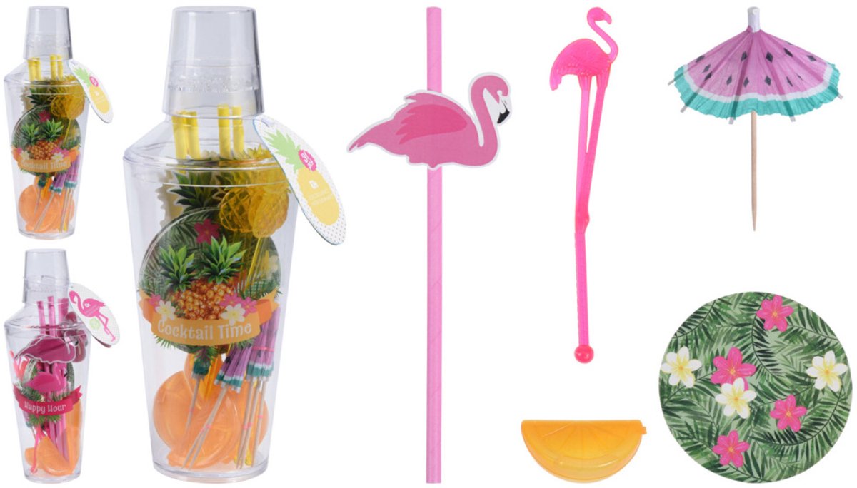 Cocktailshakers - Flamingo - cocktail shakerset