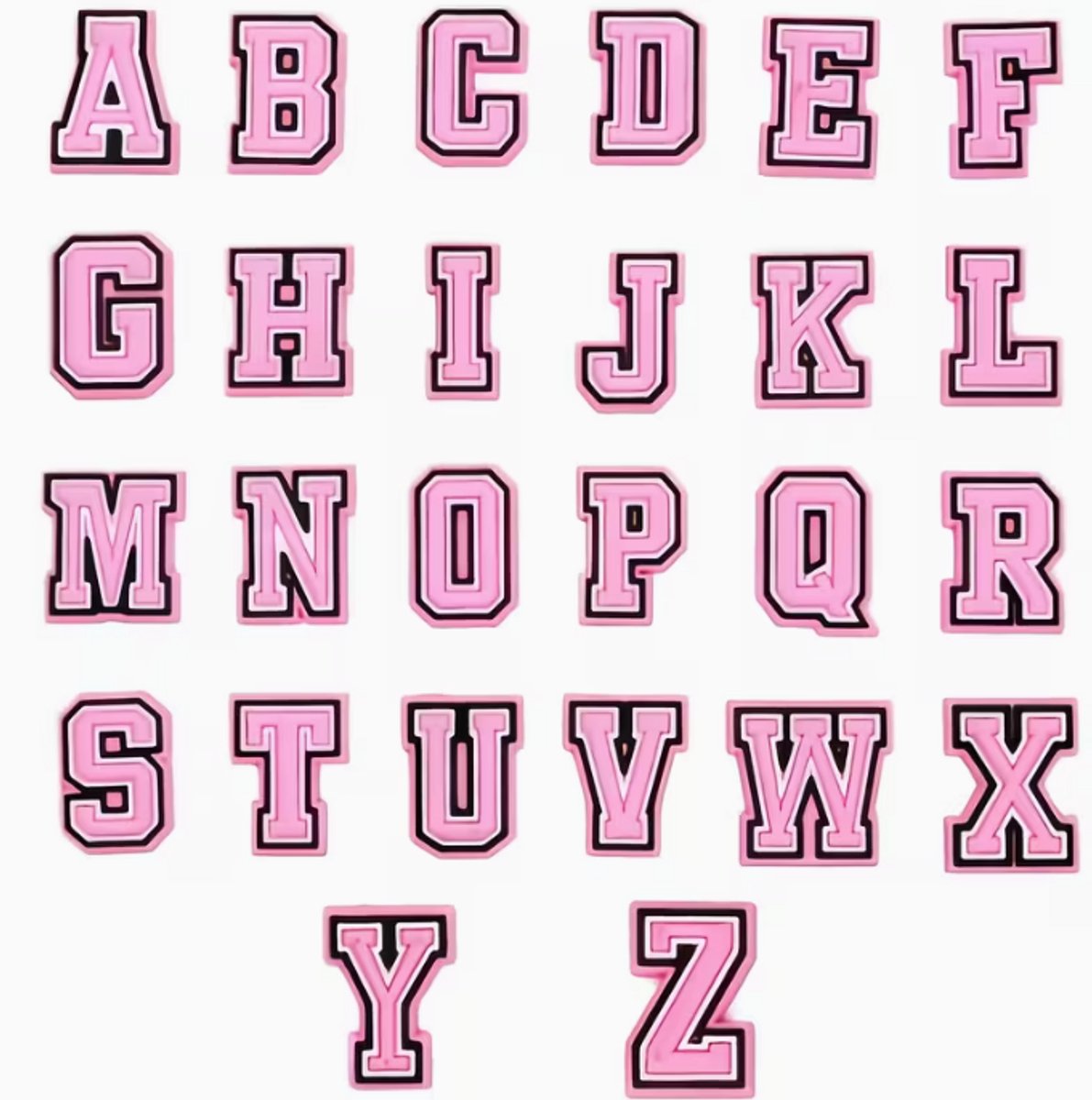 Schoen pins letters - schoen pins alfabet - 26 letters - schoen charms - pins - ook geschikt voor crocs