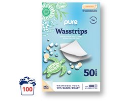 Pure Laundry Club Wasstrips - Lentefris - 100 Wasbeurten - Krachtige Reiniging - Plasticvrij Wasmiddel - Wasmiddeldoekjes voor Wit, Kleur & Zwart