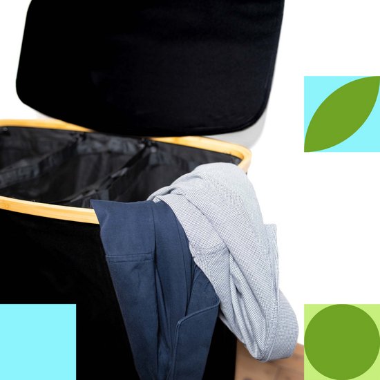 Panier à linge SolVva 3 compartiments – Panier à linge 205 L avec 3 compartiments et Sacs à linge en filet – Paniers à linge – Trieur de linge – Extra grande capacité