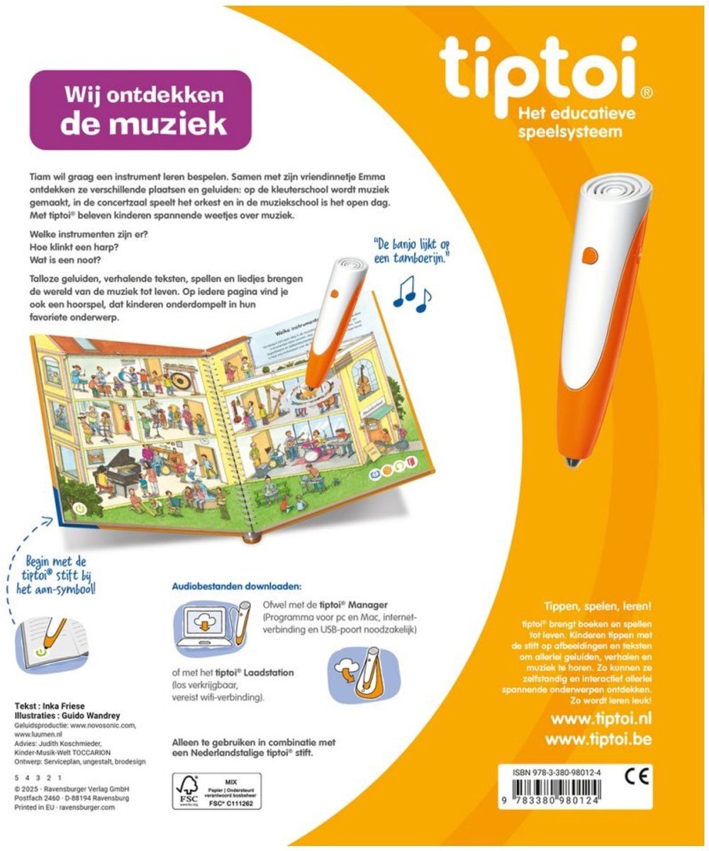 Tiptoi Boek Muziek Ontdekken — cadeau in Spellen & Speelgoed - foto 4