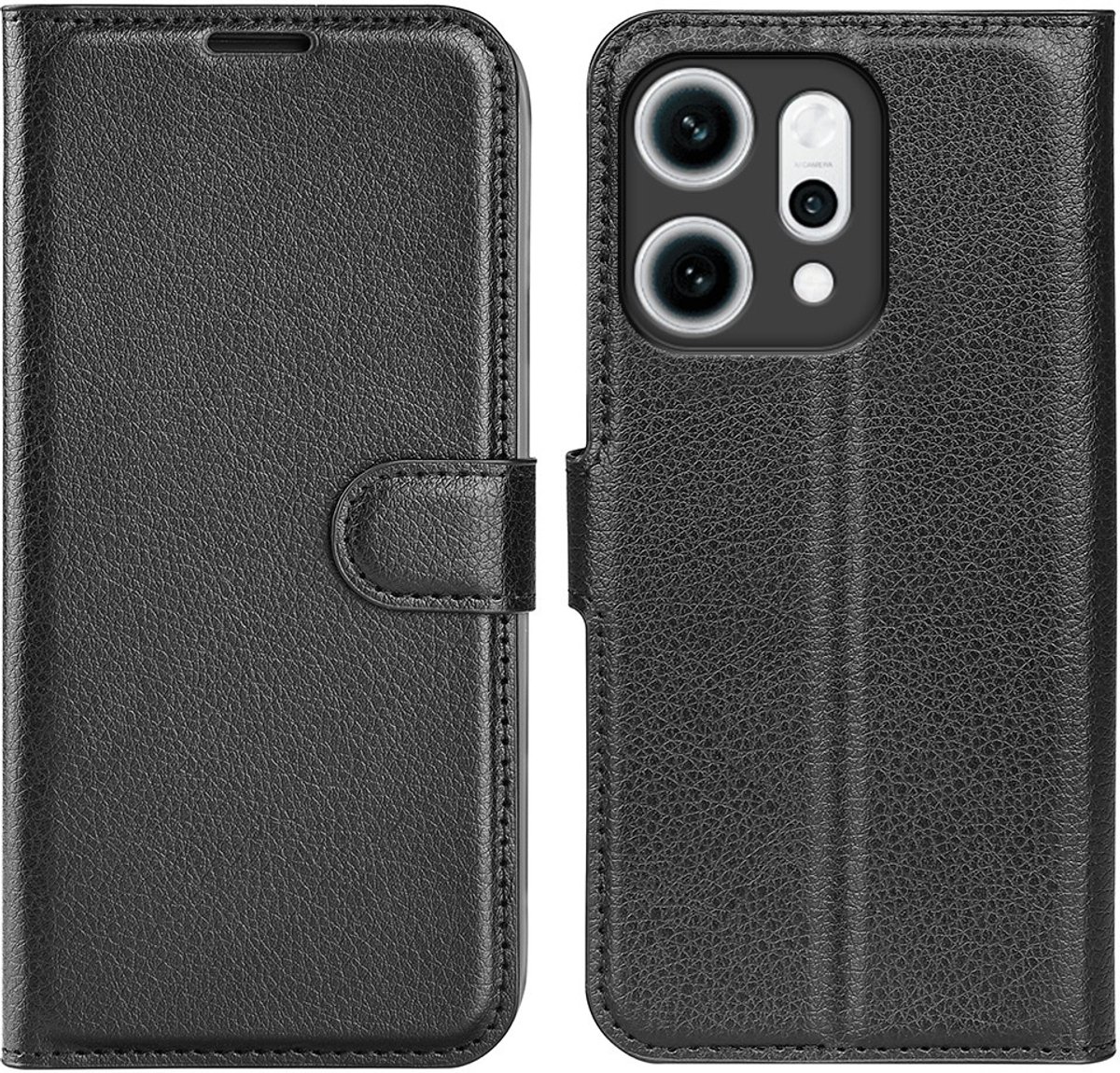 Coverup Hoesje - Geschikt voor OPPO Reno14 Hoesje - Coverup Book Case - Zwart