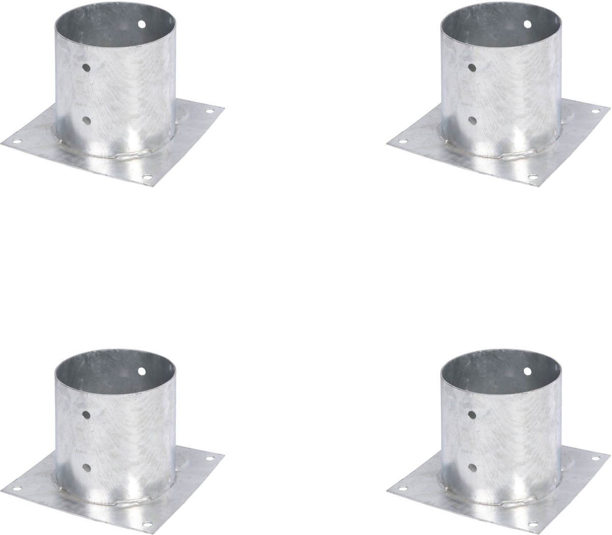 Alberts 4 x opschroefhuls voor ronde houten palen, Ø141 mm, thermisch verzinkt, voor opschroeven