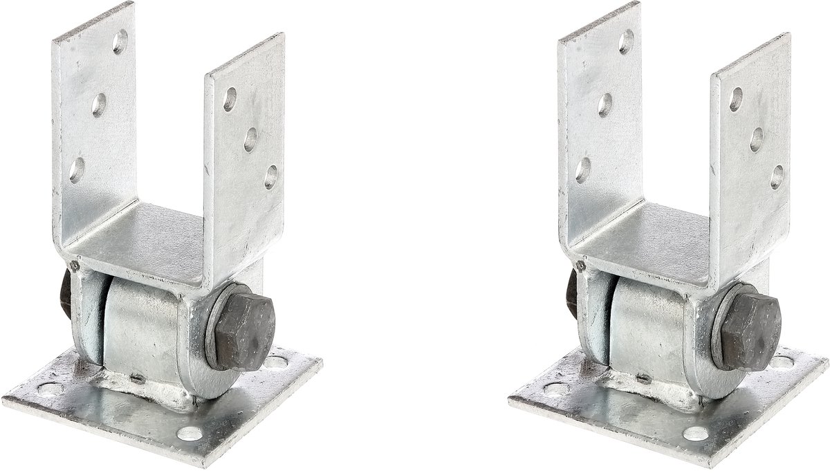 Alberts 2 x paaldrager, beweegbaar bovendeel, voor opschroeven, 71 mm, thermisch verzinkt
