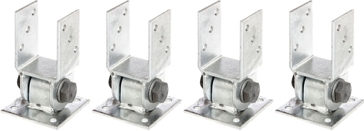Alberts 4 x paaldrager, beweegbaar bovendeel, voor opschroeven, 71 mm, thermisch verzinkt