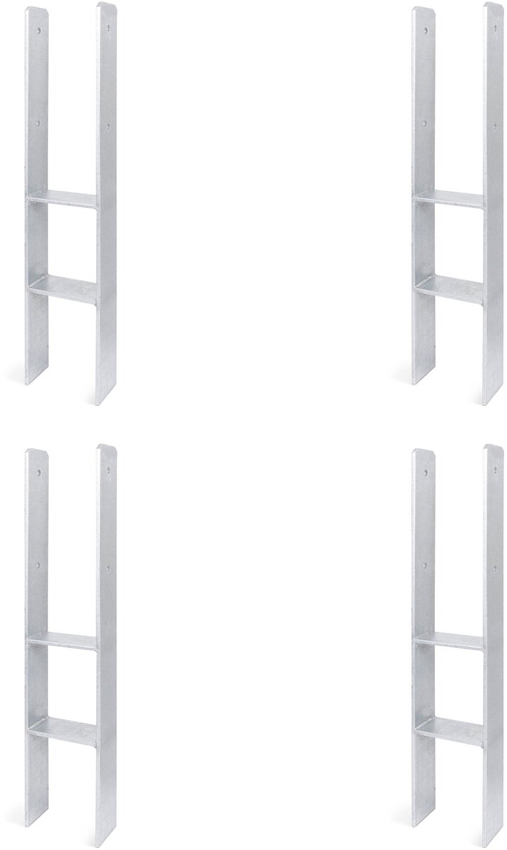 Alberts 4 x H-paaldrager, 141x800 mm, materiaaldikte 8 mm, diepte 60 mm, thermisch verzinkt