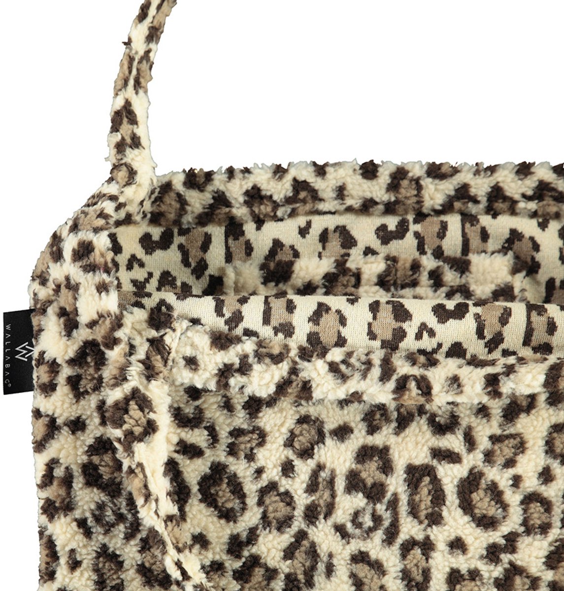 Wallabag - Tote Bag - Luiertas - Shopper - Mom Bag Teddy Leopard Brown – foto 3
