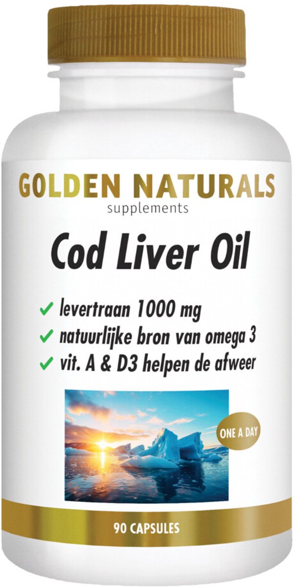 Golden Naturals - Cod Liver Oil - 2 x 90 softgels - Voordeelverpakking