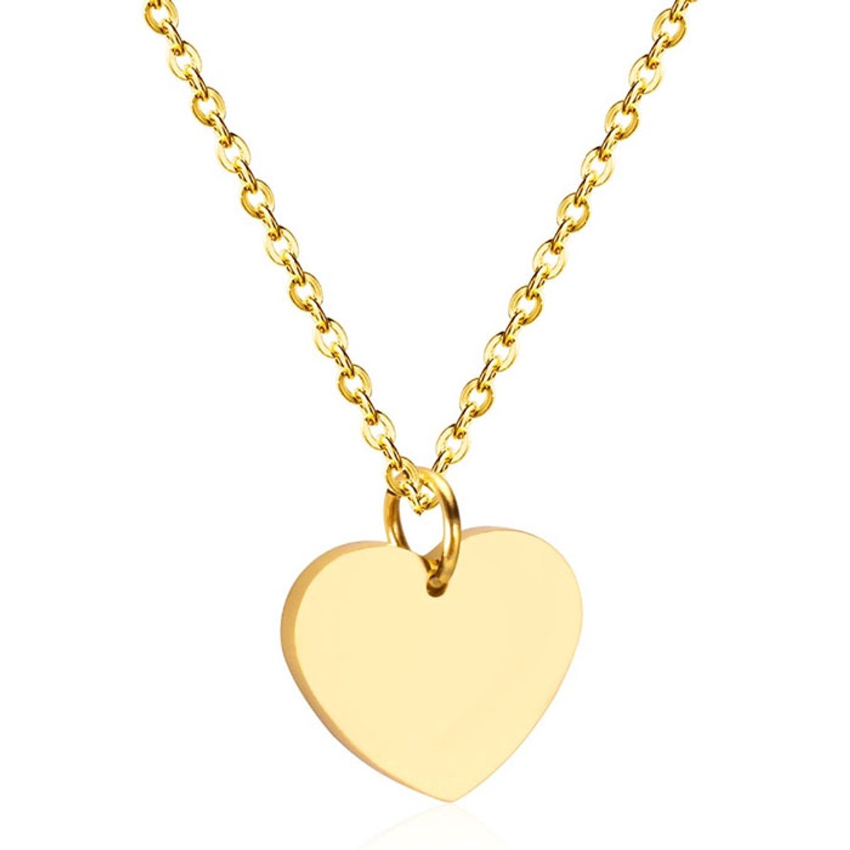 Cilla Jewels dames ketting Edelstaal verguldkleurig Hartje