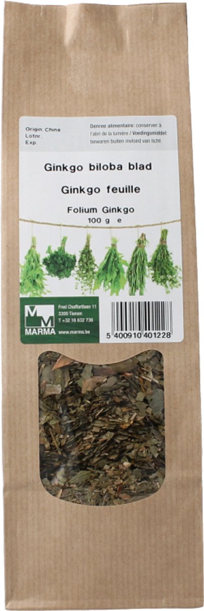 Marma Ginkgo biloba blad 100 Gram