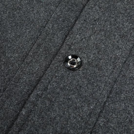 Allthemen Manteau en Laine pour Hommes avec Col Montant - Veste Chaude d'hiver Coupe Slim - S