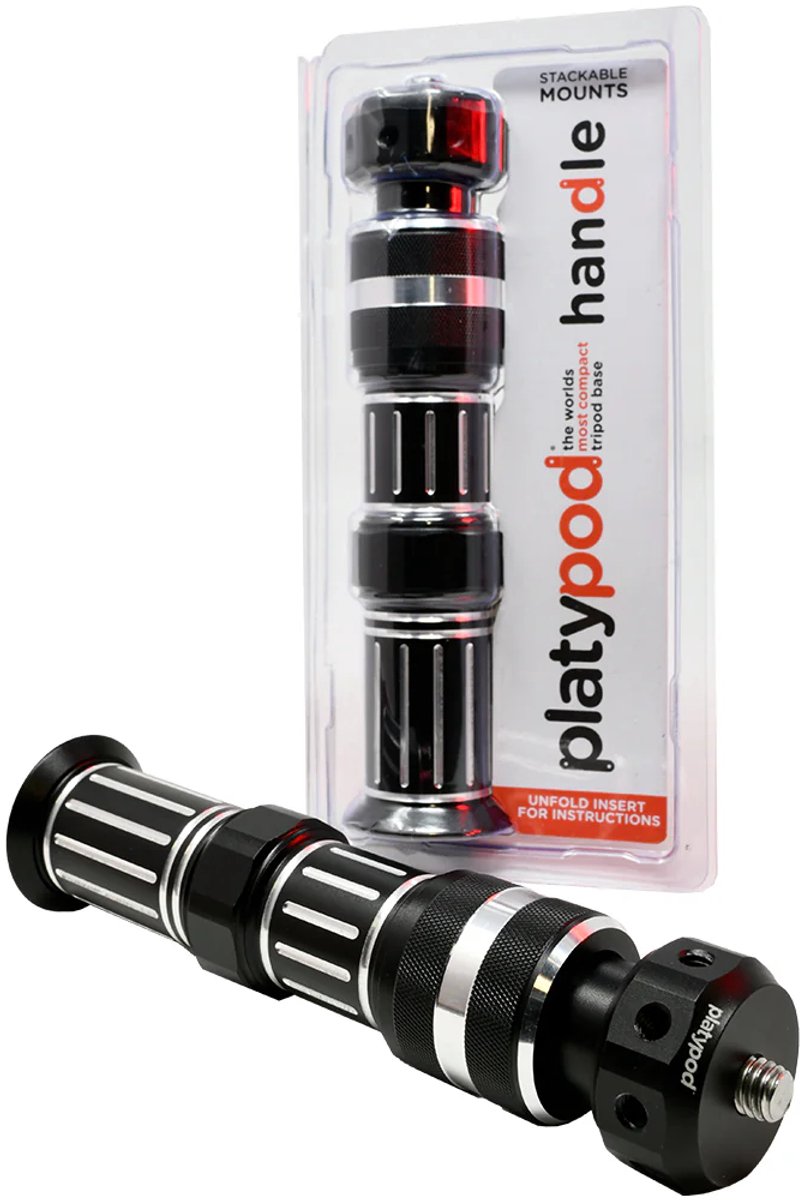 Platypod Handle, Mount Accessories up to 5kg, 8x ¼”-20 Sockets, 1x3/8” Mounting Bolt, Arca-compatible