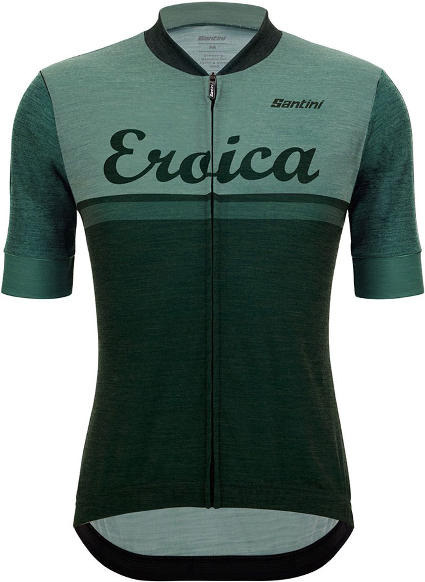 Santini Eroica Valle Korte Mouw Wielertrui Groen S Man