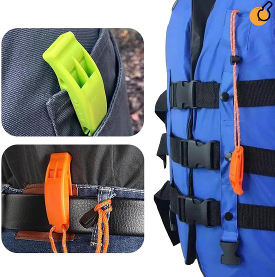 DEEDPF 4 Survivalfluitjes – Aluminium, 120 DB, Met Sleutelhanger En Koord