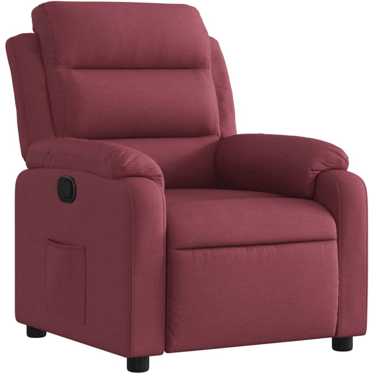 vidaXL Fauteuil - verstelbaar - stof - wijnrood