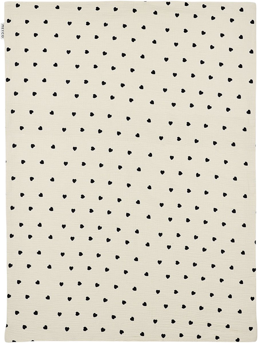Meyco Baby Sweet Heart Ledikant Deken - Pre-washed Hydrofiel - Soft Sand - 100x150cm - 1.5 TOG – foto 2