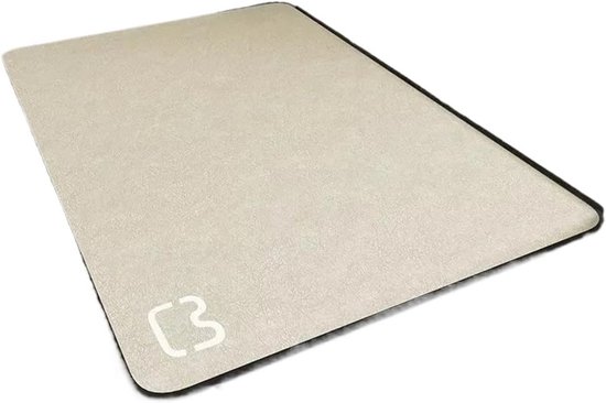 Badmat - Absorberende Badmat - Diatomite - Anti-Slip - Snelle absorptie en snel drogend - Douchemat - Water absorberend - Ecologische badmatten - Badkamer Mat - Geschikt voor badkamer, keuken, wasruimte, wastafel, gang - 60x90cm - Beige