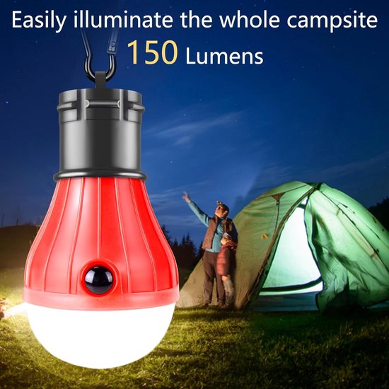 Campinglamp - 4delige - Camping - Creatief Verstelbaar LED Tentlamp - Draagbaar Kampeerlamp - Camplamp - Tent Verlichting - Lampjes - IPX4 Waterdicht - Fel - Battery Operated Emergency - 4 Lighting Modes - voor Outdoor /vissen /Reizen /kamperen — afbeelding 4