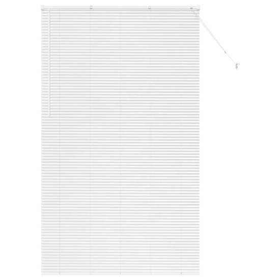 vidaXL - avec - rideaux - Manuel - Wit - Aluminium