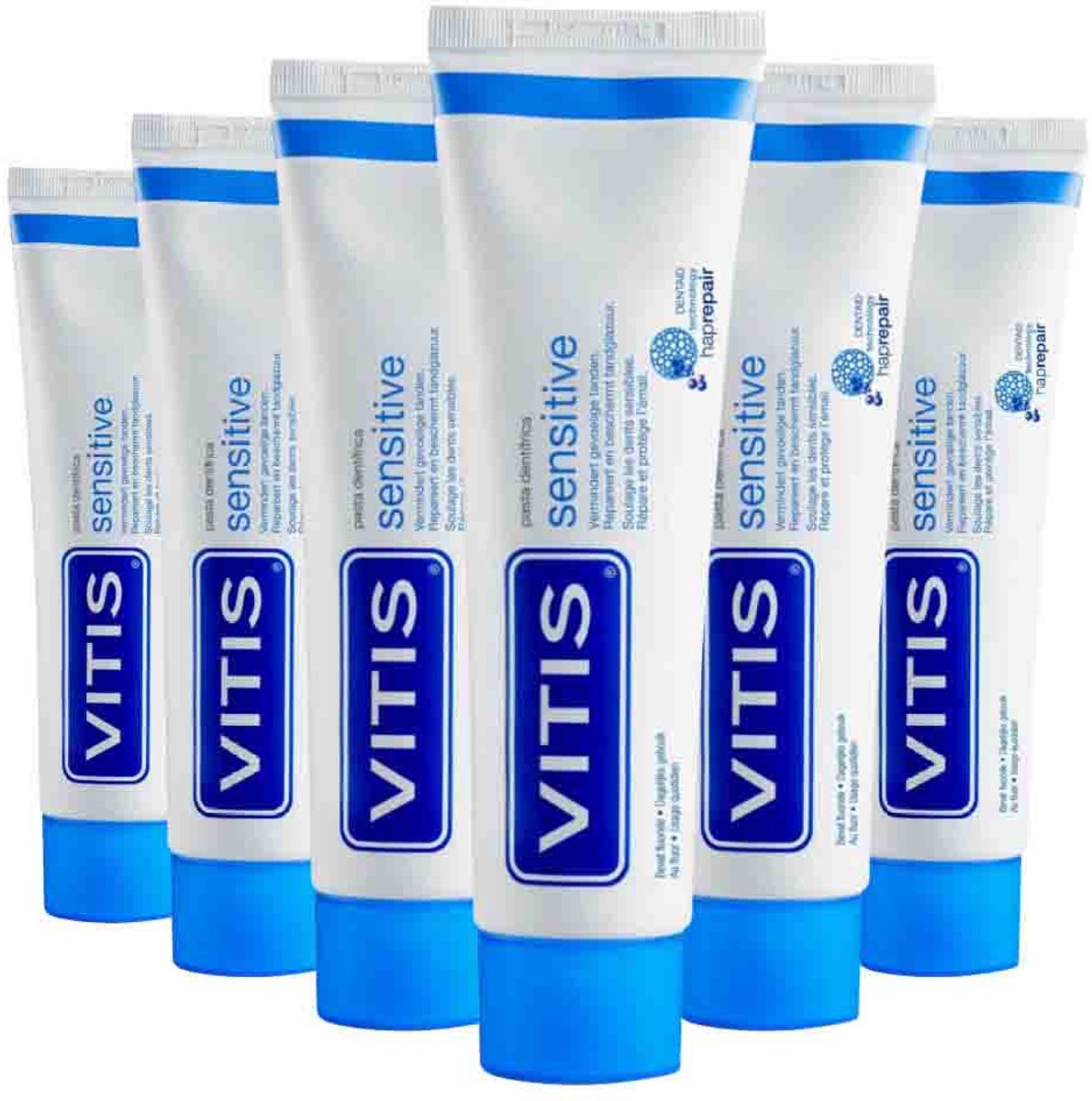 Vitis Tandpasta Sensitive - 6 x 75 ml - Voordeelverpakking