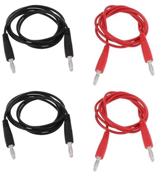 Foto: 4 stks 1000v dual 4mm bananenplug multimeter testkabels 1m lengte hoge compatibiliteit