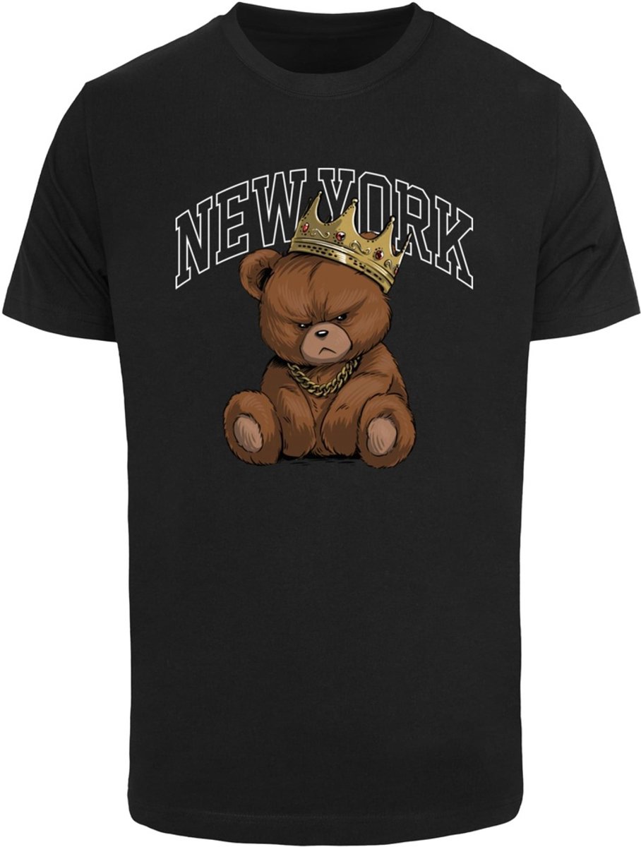Mister Tee NY Crowned Bear Tee -3XL Zwart
