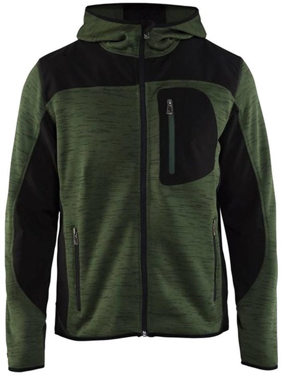 Blåkläder 4930-2117 Cardigan tricoté avec softshell Army Green / Black taille XL