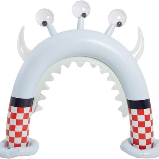 Opblaasbare dinosauruszwemring voor kinderen met geïntegreerd waterpistool, extra dik pvc (0,25 mm), voor plezier in het zwembad en op het strand