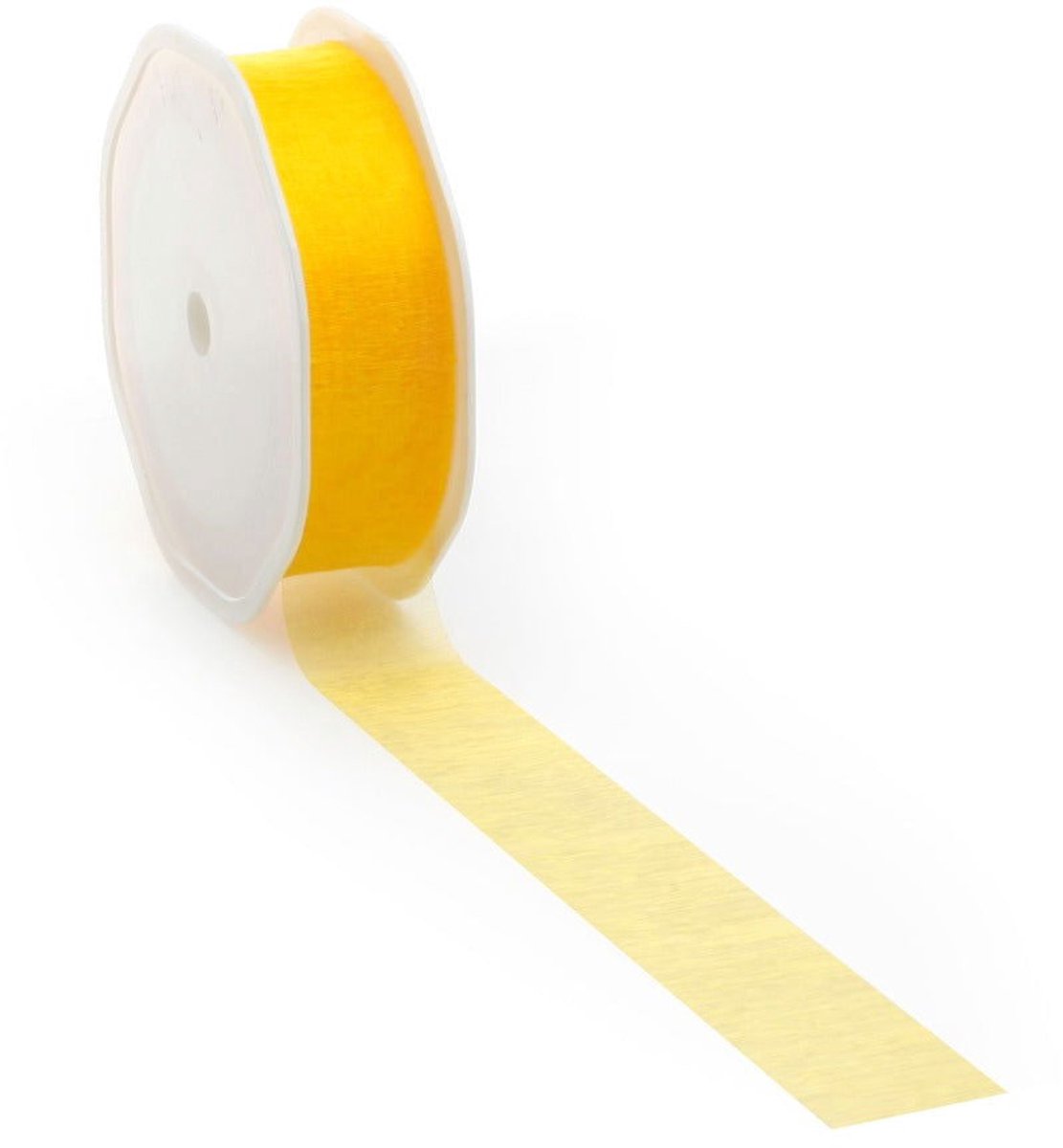 Geel voile lint – 25 mm × 25 m – voile
