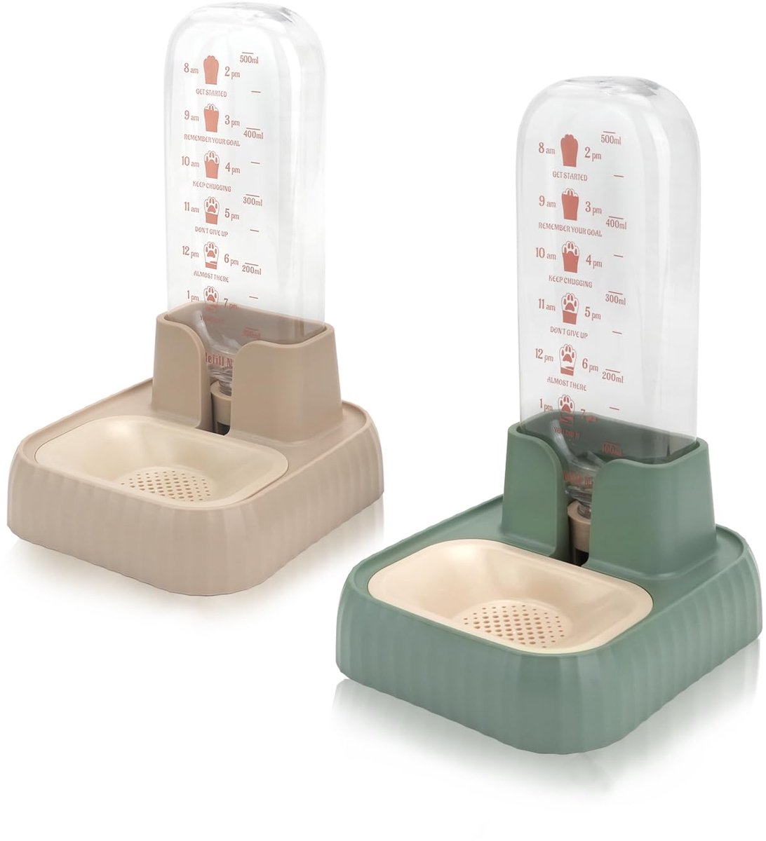 RETON Automatische waterdispenser voor katten, konijnen, puppy’s en kleine dieren, 500 ml, 2-pack RETON Automatische waterdispenser voor katten, konijnen, puppy’s en kleine dieren, 500 ml, 2-pack