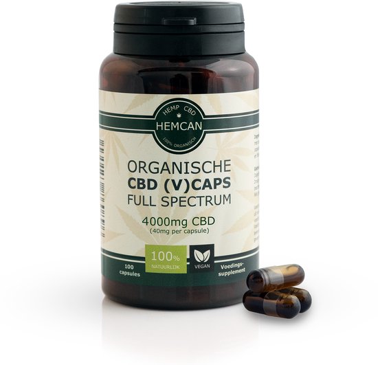 Organische CBD Olie Capsules (Vegan) - 100 stuks - Extra Sterk - Full Spectrum - 100% Natuurlijk - 4000mg CBD