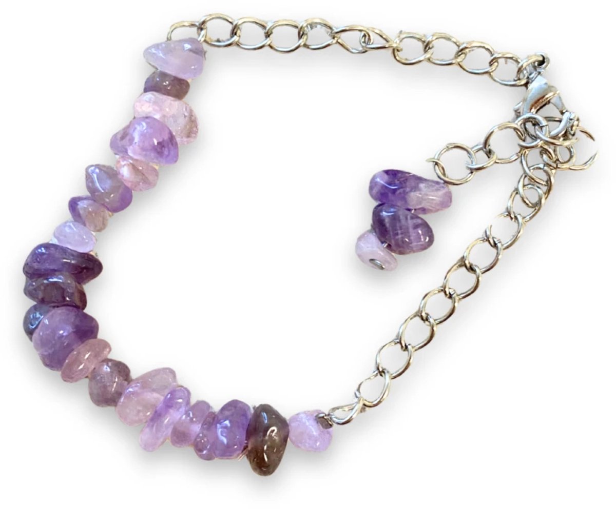 Amethist bar armband
