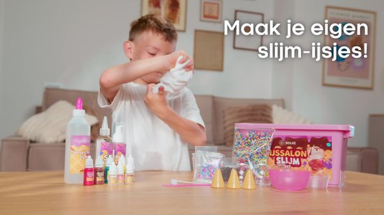 Bolke Slijm Maken IJssalon Thema - Maak je Eigen IJsjes Slijm - Compleet Slime DIY Knutselpakket Meisjes