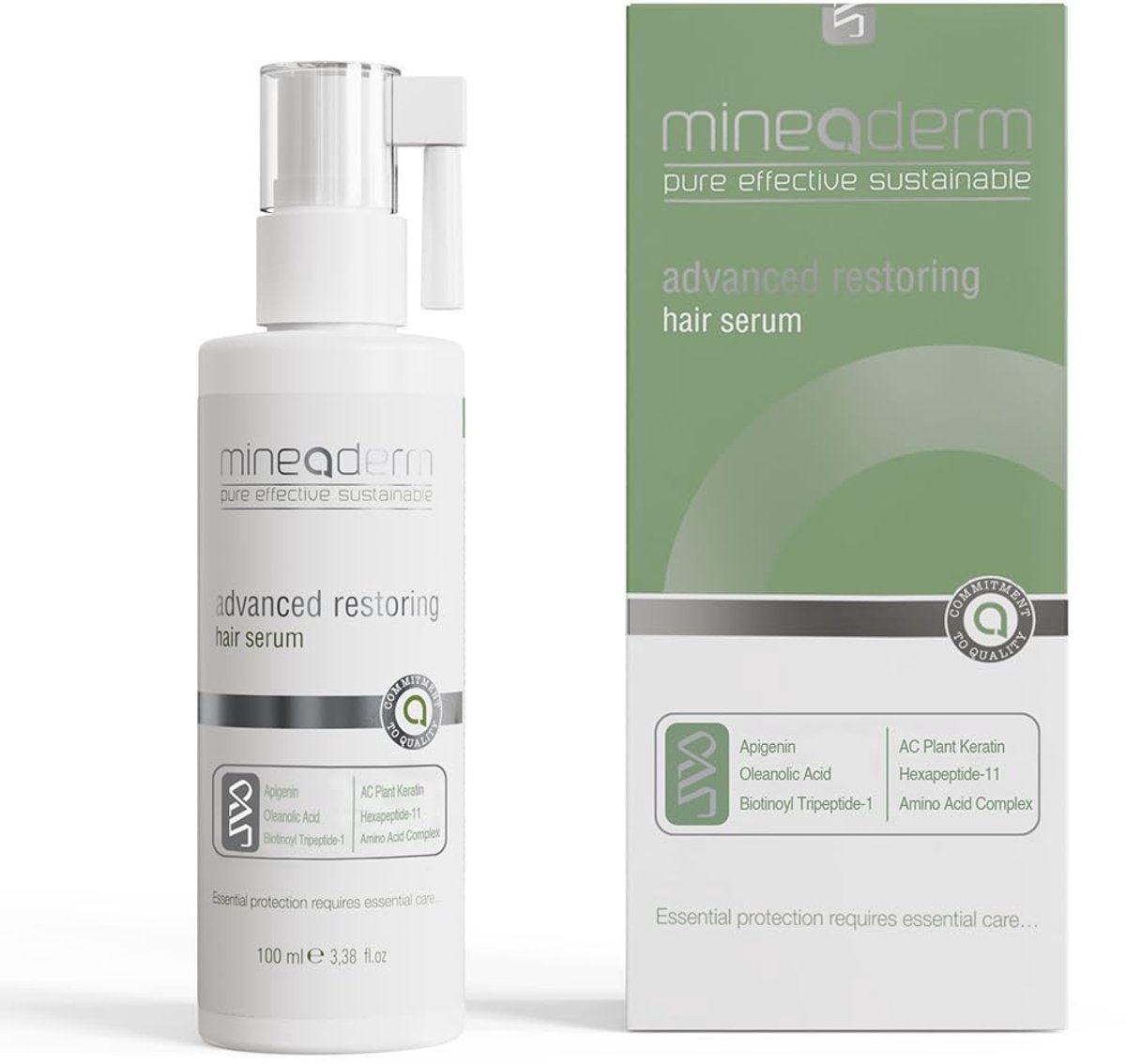 Mineaderm Advanced Restoring Hair Serum – Intensive Hair Loss Treatment with Procapil, Plant-Based Keratin & Biotin – Strengthening Serum for Strong Hair – 100 ml